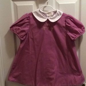 Rosalina 6Y collar shirt hot air balloon purple